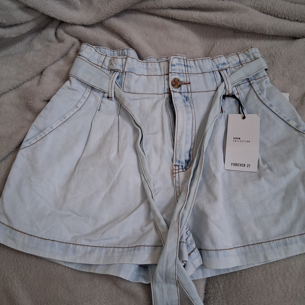 Forever 21 Sky Blue High Waist Women's Shorts